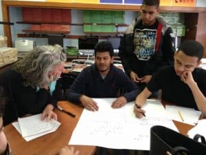 Students explain how they know what they know, at North Queens Community High School
